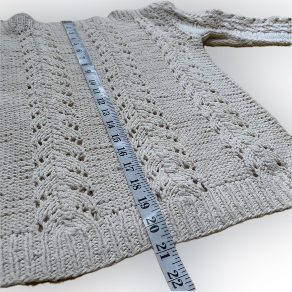 Women’s Vintage Hand Knit Long Sleeve Boat Neck Pullover Sweater. Size S/M - Picture 6 of 6